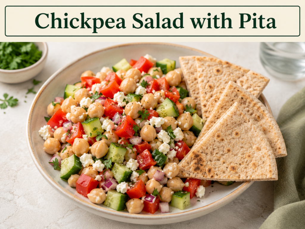 Chickpea Salad with Pita