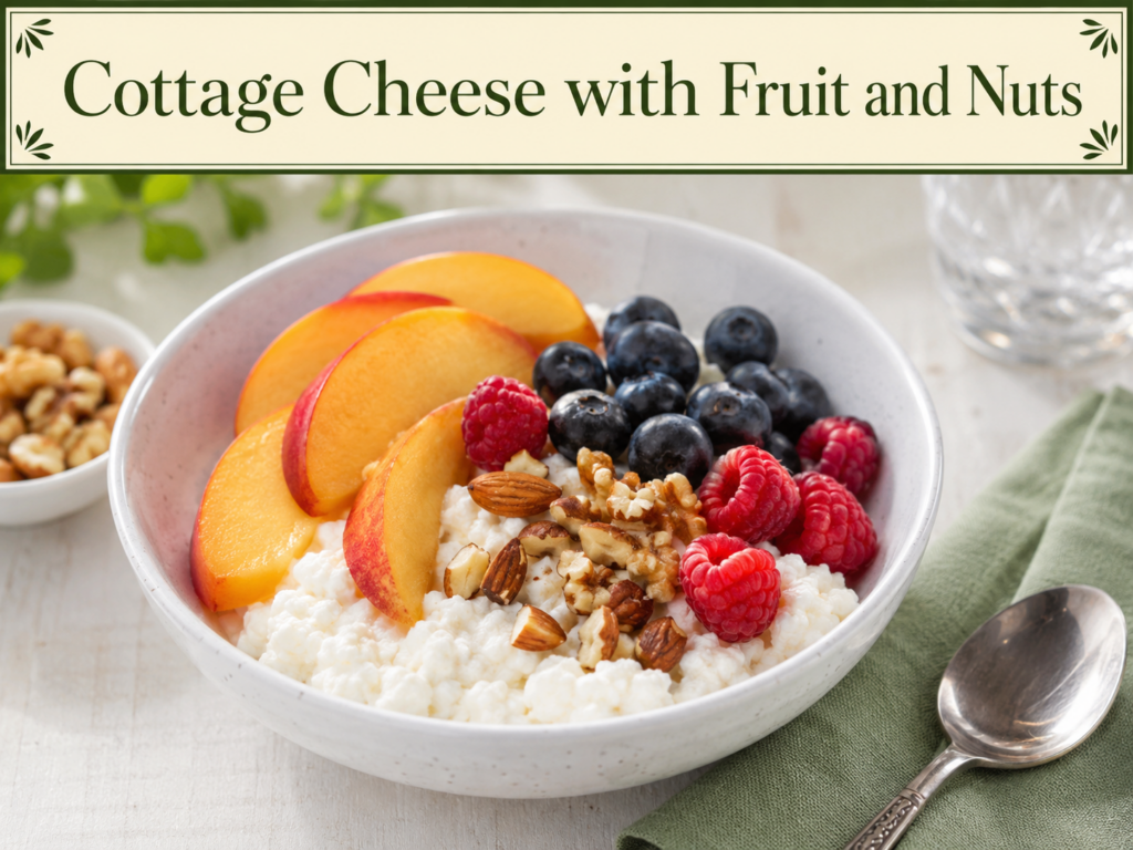 Cottage Cheese with Fruit and Nuts