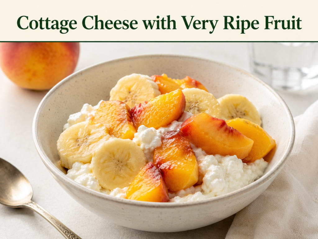 Cottage Cheese with Very Ripe Fruit