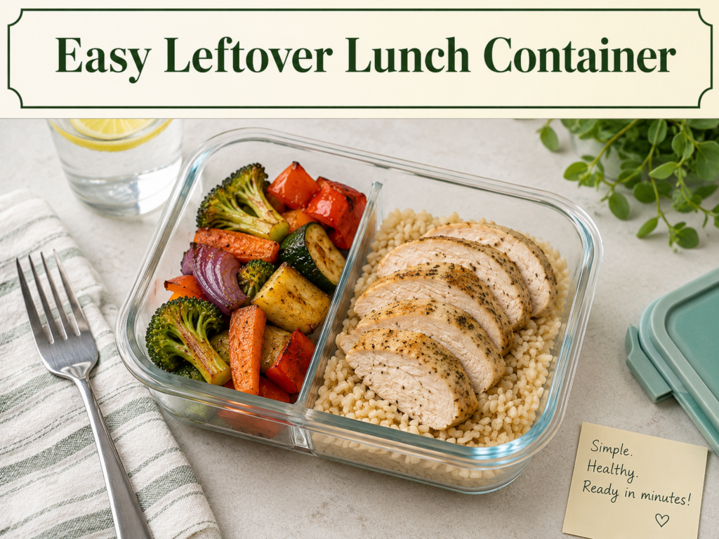 Easy Leftover Lunch Container