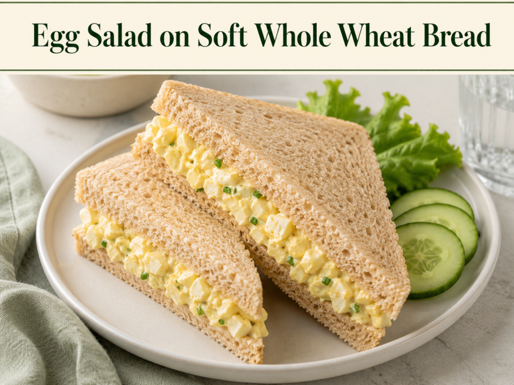 Egg Salad on Soft Whole Wheat Bread