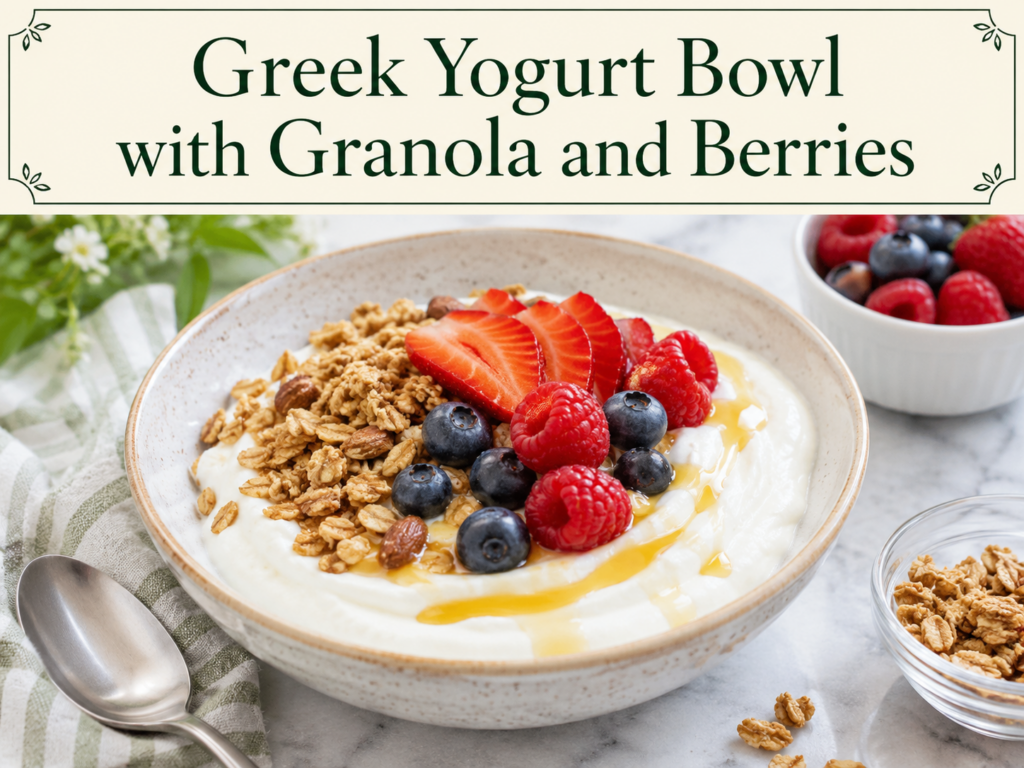 Greek Yogurt Bowl with Granola and Berries