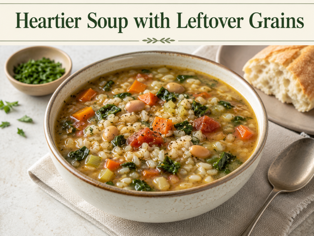 Heartier Soup with Leftover Grains