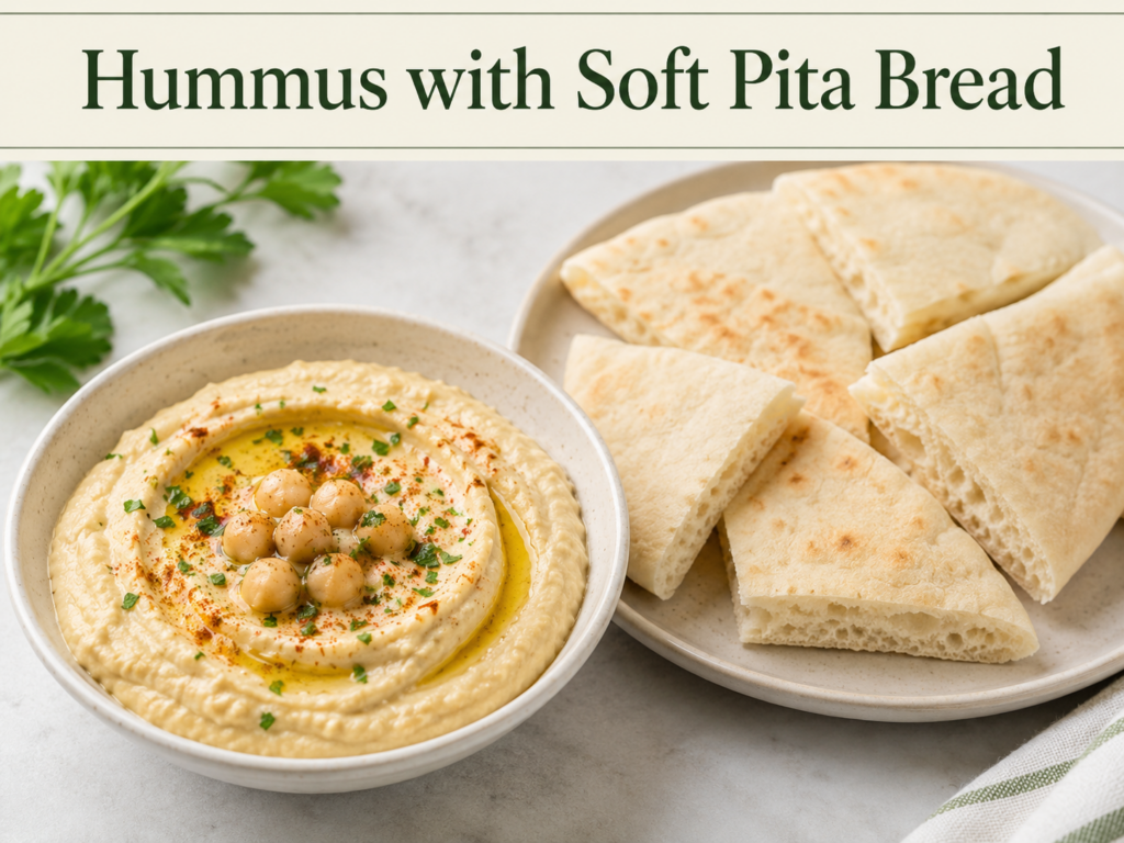 Hummus with Soft Pita Bread