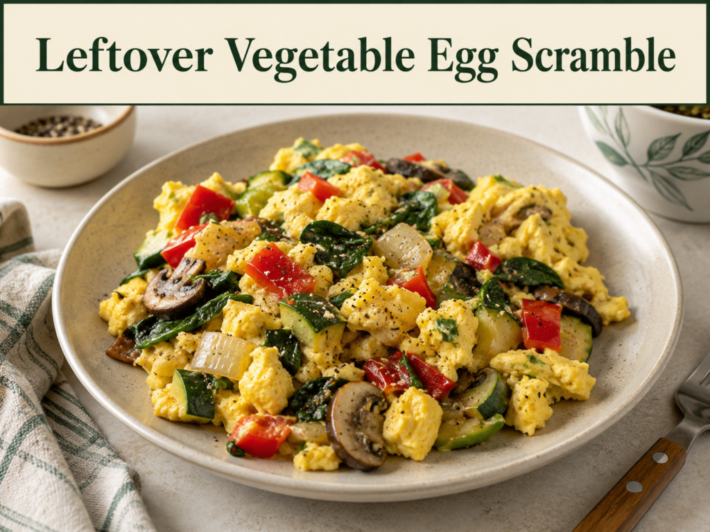 Leftover Vegetable Egg Scramble