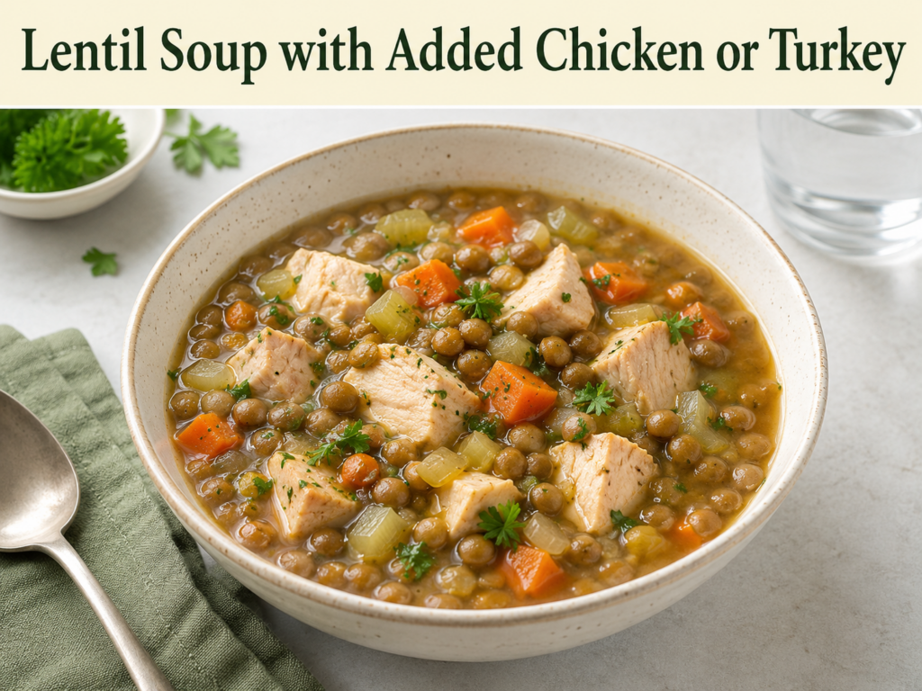 Lentil Soup with Added Chicken or Turkey