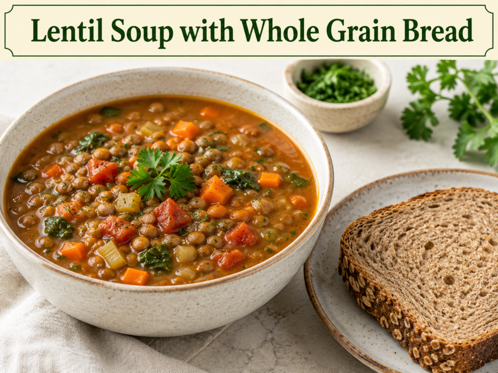 Lentil Soup with Whole Grain Bread