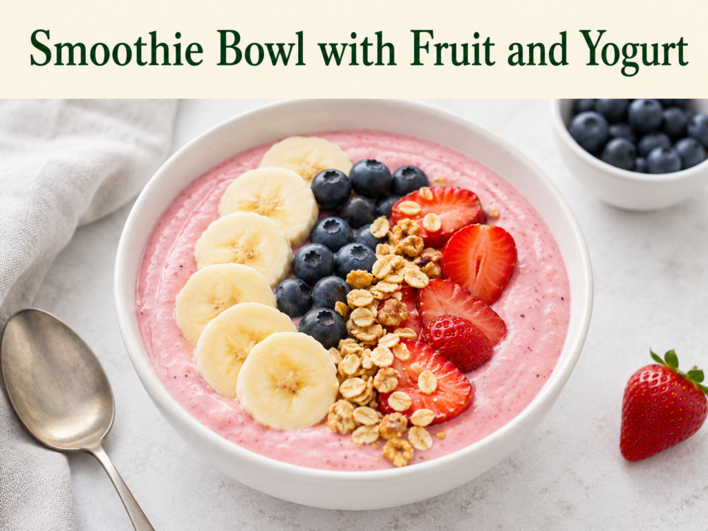 Smoothie Bowl with Fruit and Yogurt