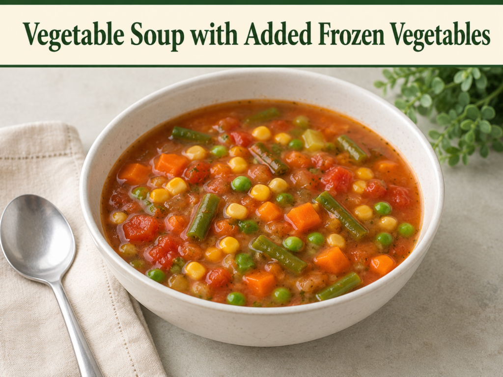 Vegetable Soup with Added Frozen Vegetables